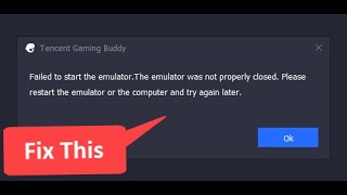 How to fix PUBG Mobile failed to start the emulator error [upl. by Selle227]