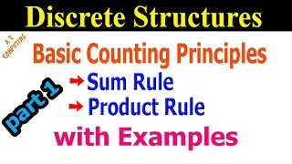 Counting principles  rule of product amp sum  Discrete Structures [upl. by Riehl]