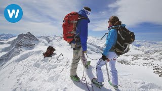 Climbing in the Swiss Alps  Mönch and Jungfrau French with English subtitles [upl. by Alyad]