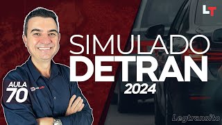 SIMULADO DETRAN QUESTÕES 2024  AULA 70 SimuladoLegTransito2024 Detran2024 [upl. by Cariotta613]