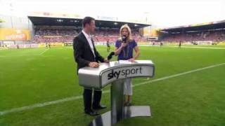 Sky Sports Presenter Hit By Ball [upl. by Riannon]