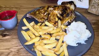 Nando’s Half Chicken amp Mashed Potato Chips Peri Chicken Gravy MediacityUK Manchester nandos 🐓 [upl. by Adiam]