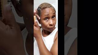 Slick back hairstyle Best Gel for MAXIMUM HOLD on TWA hair [upl. by Arhoz511]