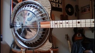 3 String Hubcap Guitar  7 with built in sound holes [upl. by Gnourt938]