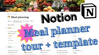 Notion tour  Meal planner [upl. by Onirefez]