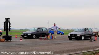 333Hp Fiat Uno Turbo Mk1 VS Fiat Uno Turbo Mk2 260Hp Drag Race [upl. by Loredo903]