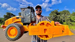 The Big Construction King  CAT Soil compactor  Automatic Roller  Die Cast Bruder [upl. by Wack]