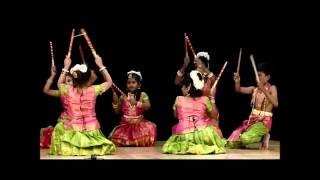 Kolattam Folk Dance by students at 5th Annual Concert of Aradhana School of Dancing [upl. by Hctud312]