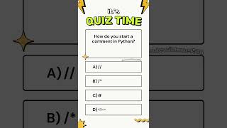 How Do You Start a Comment in Python 🤔 programming python quiztime [upl. by Hayifas]