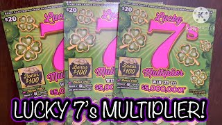 LUCKY 7’s MULTIPLIER CA Scratchers [upl. by Naneek714]