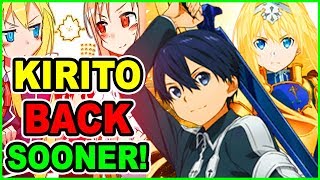 KIRITO BACK SOON  SWORD ART ONLINE 3 World Premiere 2018 SAO Season 3Alicization Arc [upl. by Evannia]