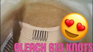 HOW TO BLEACH 613 LACE FRONTAL KNOTS [upl. by Piper]