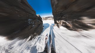 Skiing Fast Line at Mammoth  GoPro MAX in 4K [upl. by Mapes]