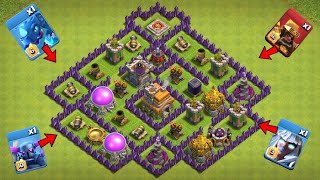 Town hall 7 Base Vs One Max Town hall 15 Troop  th7 Base Vs th15 Troop  Clash of clans challenge [upl. by Annyrb802]