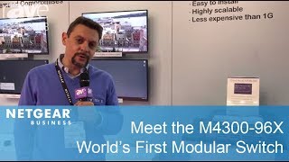 NETGEAR M430096X Modular Managed Switch  Video over IP Solution  ISE 2018 [upl. by Barb246]