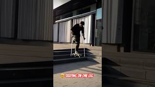 😳One Legged Skater jumps stairs😱 [upl. by Hardner]