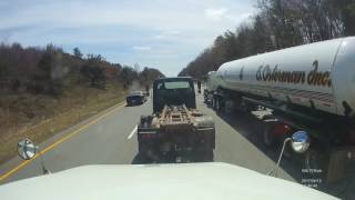 Rolloff truck nearly gets rearended [upl. by Atiras]