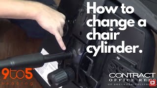 How to Remove and Replace a Chair Cylinder with a hammer or pipe wrench [upl. by Araet423]