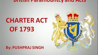 THE CHARTER ACT OF 1793 ENGLISH amp HINDI [upl. by Selia]