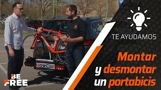 Cómo montar y desmontar un portabicicletas de bola TowCar [upl. by Amelus326]