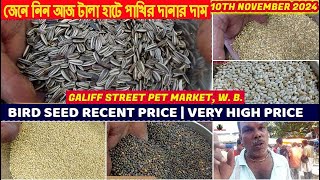 Recent Week All Bird amp Pigeon Seed Price Update  Galiff Street Pet Market W Bengal 101124 [upl. by Bocaj512]