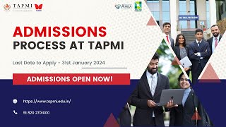 TAPMI MBA Admissions 2024  Frequently Asked Questions  By Admissions Chair [upl. by Garmaise]