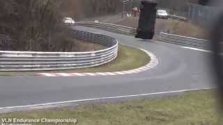 VLN Nürburgring Nordschleife horror Crash Jann Mardenborough 28032015 [upl. by Palmira]