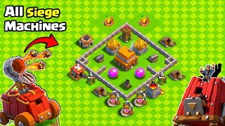 Siege Machines Vs MAX Th3 Base Clash of Clans [upl. by Grosz838]