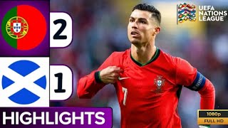 Portugal vs Scotland 21 all goals amp highlights  UEFA Nations League 2024  900portugalronaldo [upl. by Doelling227]