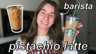 How To Make A Starbucks Pistachio Latte At Home  by a barista [upl. by Idas]