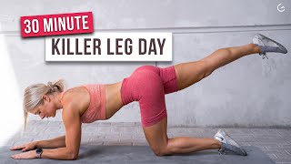 30 MIN KILLER LEG WORKOUT  Lower Body No Equipment No Repeat  HIIT IT HARDER DAY 23 [upl. by Laundes66]