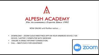 ALPESH ACADEMY How to join online lectures via Zoom [upl. by Eelinej]