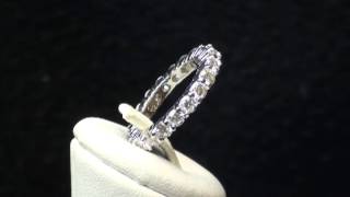 200CT Prong Diamond Eternity Ring 14K White Gold [upl. by Smaj]