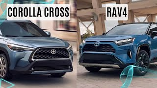 COROLLA CROSS vs RAV4 2024 Comparison Which Toyota SUV is Right for YOU [upl. by Donica]