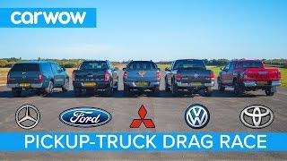 Mercedes XClass vs VW Amarok vs Hilux vs Ranger vs L200  DRAG RACE ROLLING RACE amp BRAKE TEST [upl. by Keenan971]