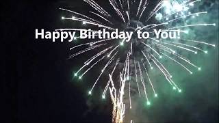 Happy Birthday Greeting Card Video With Fireworks [upl. by Alyssa879]