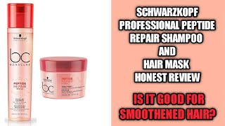 Schwarzkopf professional BC bonacure peptide repair rescue shampoo and hair mask review [upl. by Becht517]