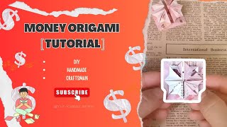 💸  FULL TUTORIAL  🎁 Box Money Origami  Dollar Bill Origami [upl. by Gurolinick]