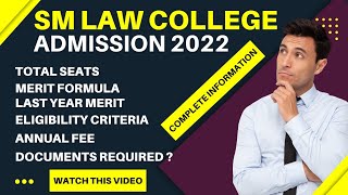 How to Apply In SM Law college  SM Law College Admission 2022  LLB From SM law College Karachi [upl. by Allisurd]