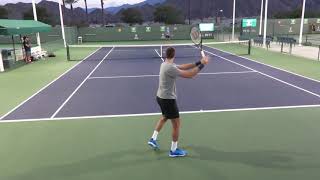 Del Potro practice  Indian Wells 2016 [upl. by Old]