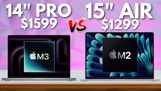 M3 MacBook Pro 14quot vs M2 MacBook Air 15quot  WHICH SHOULD YOU BUY [upl. by Laeira997]