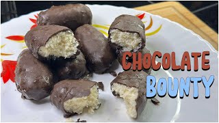 CHOCOLATE BOUNTY  CHOCOLATE BOUNTY RECIPE MALAYALAM  bounty chocolate [upl. by Gambrell]