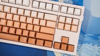 ⌨️ modified FL·ESPORTS MK870  Kailh BOX Raw Coconut Latte lubed typing sounds [upl. by Paine253]