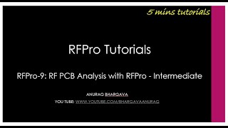 RFPro9 RF PCB Analysis with RFProIntermediate [upl. by Brena]