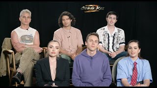 Cobra Kai S6 Part 2 interviews Xolo Maridueña Tanner Buchanan Peyton List Mary Mouser and cast [upl. by Marlin11]