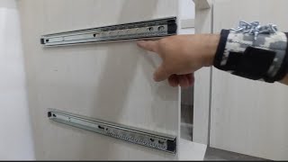 instalación de rieles  medidas y cajones sin tiraderas 1 parte  3 cajones [upl. by Morel]