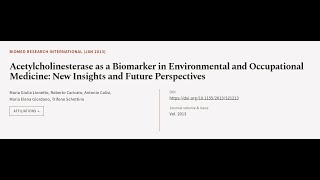 Acetylcholinesterase as a Biomarker in Environmental and Occupational Medicine New I  RTCLTV [upl. by Kraul]