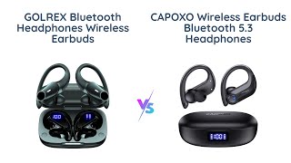 GOLREX vs CAPOXO Bluetooth Earbuds Comparison [upl. by Ahcatan]