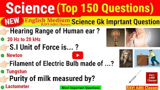 Science Top 150 GK Question in English  General science important Questions  Science Trick [upl. by Aire990]