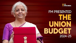 Finance Minister Nirmala Sitharaman presents Union Budget 202425 in the Parliament l PMO [upl. by Alimac757]